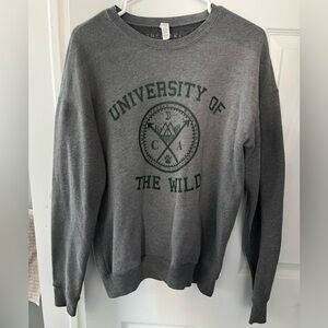 University of the Wild Gray Crewneck Sweater